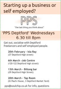 PPS Deptford leaflet details the dates and time of the visted venues